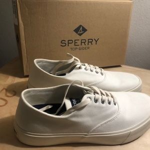 White Tennis Shoes - Canvas Sperry Top-Sider